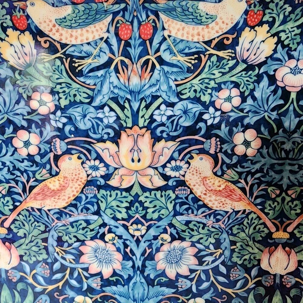 Spode Morris & Co Strawberry Thief Sandwich Dessert Serving Ceramic Serving Tray - Picture 4 of 7